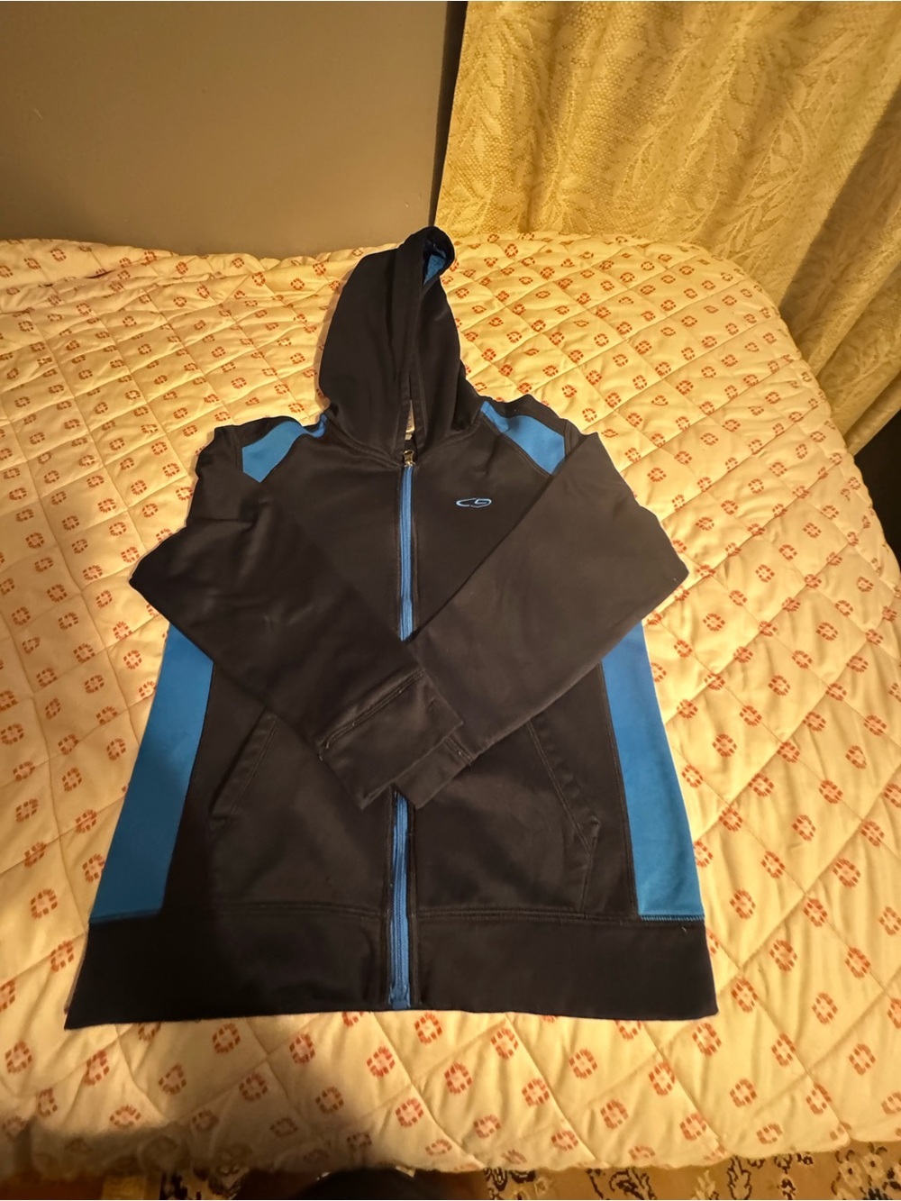Champion Hoodie Sweatshirt Zip Up Jacket Boys Kids Youth Medium 8-10 Blue
